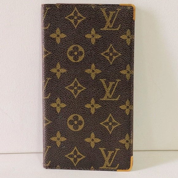 Louis Vuitton Porte Chequier Double Long Wallet Bifold Billfold Pvc Monogram - Picture 1 of 11
